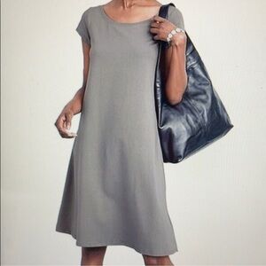 Eileen Fisher Organic Cotton Dress NWT Gray Size XS